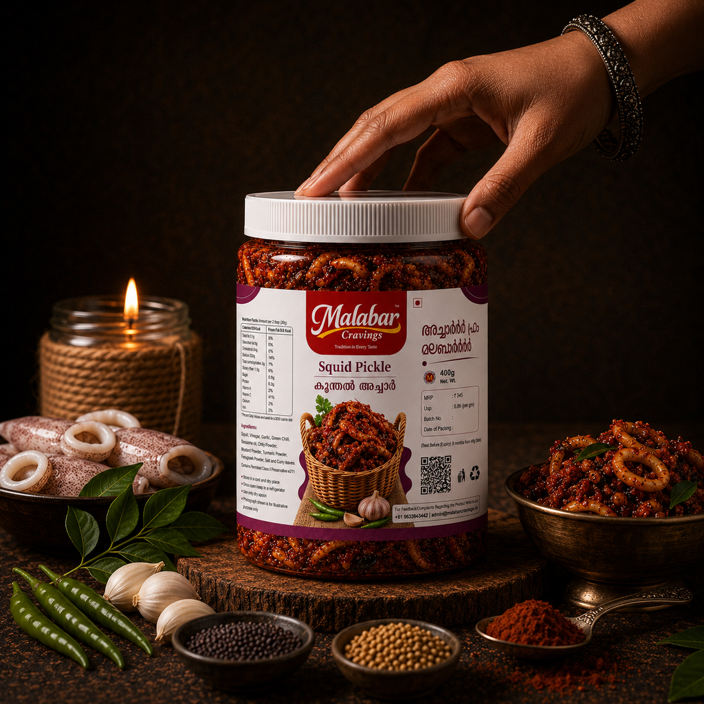 Authentic Kerala Squid Pickle (400g)