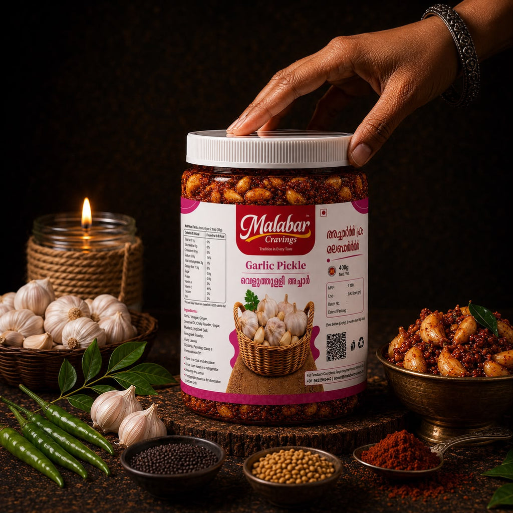 Authentic Kerala Garlic Pickle (400g)