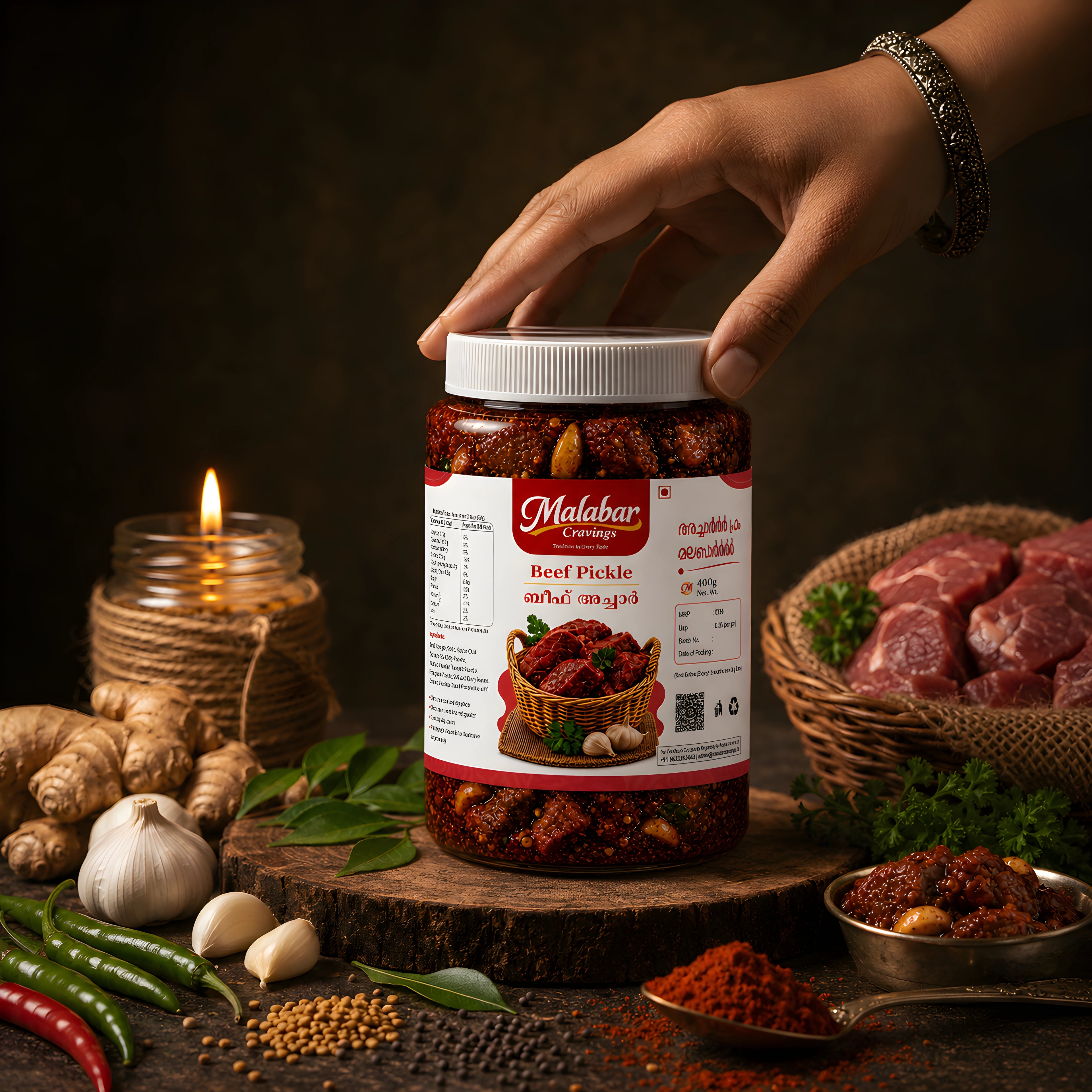 Authentic Kerala Beef Pickle (400g)