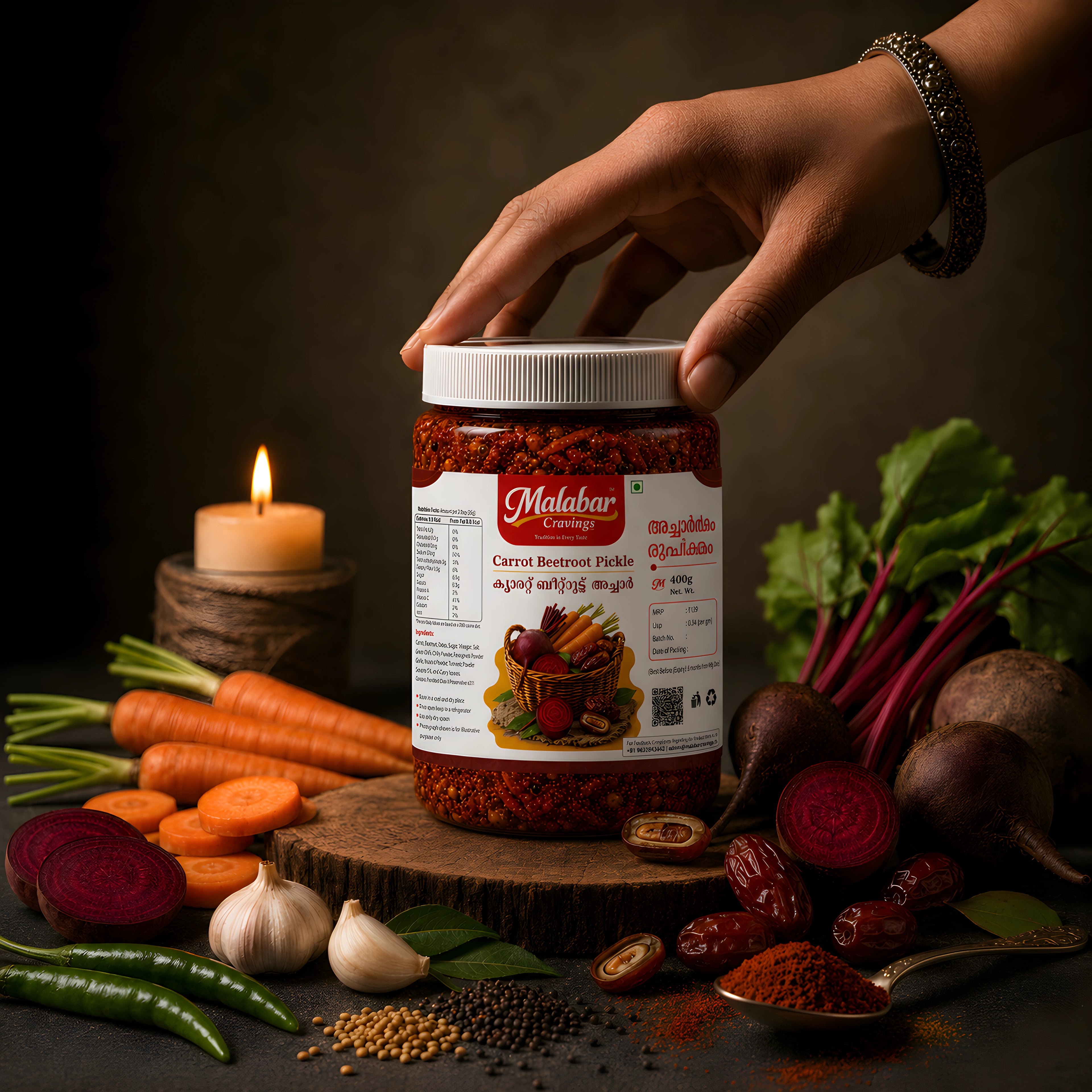 Carrot & Beetroot Pickle with Dates (400g)